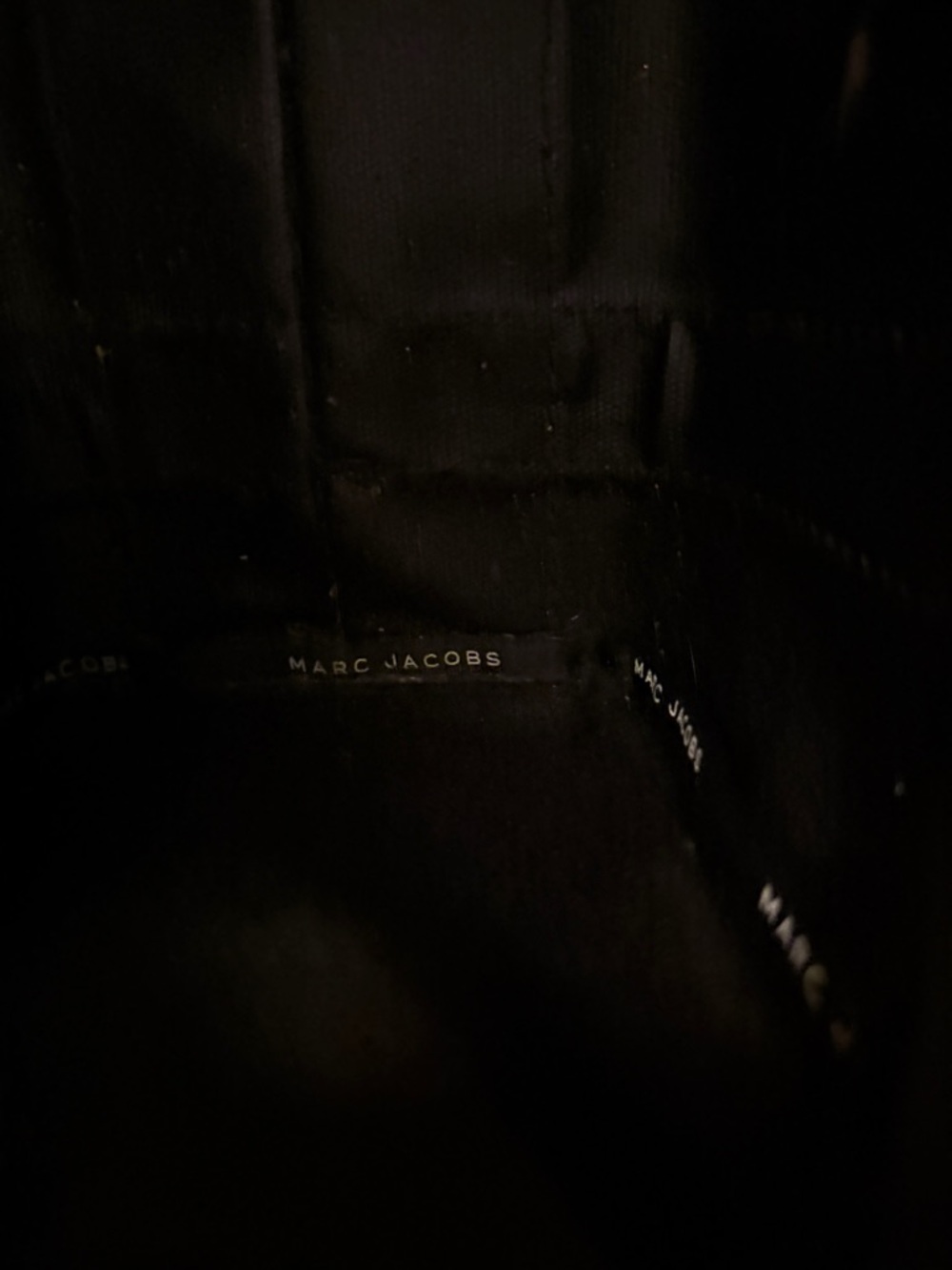 Marc Jacobs Black Canvas Small Tote Bag with Bold Logo - Picture 5 of 6